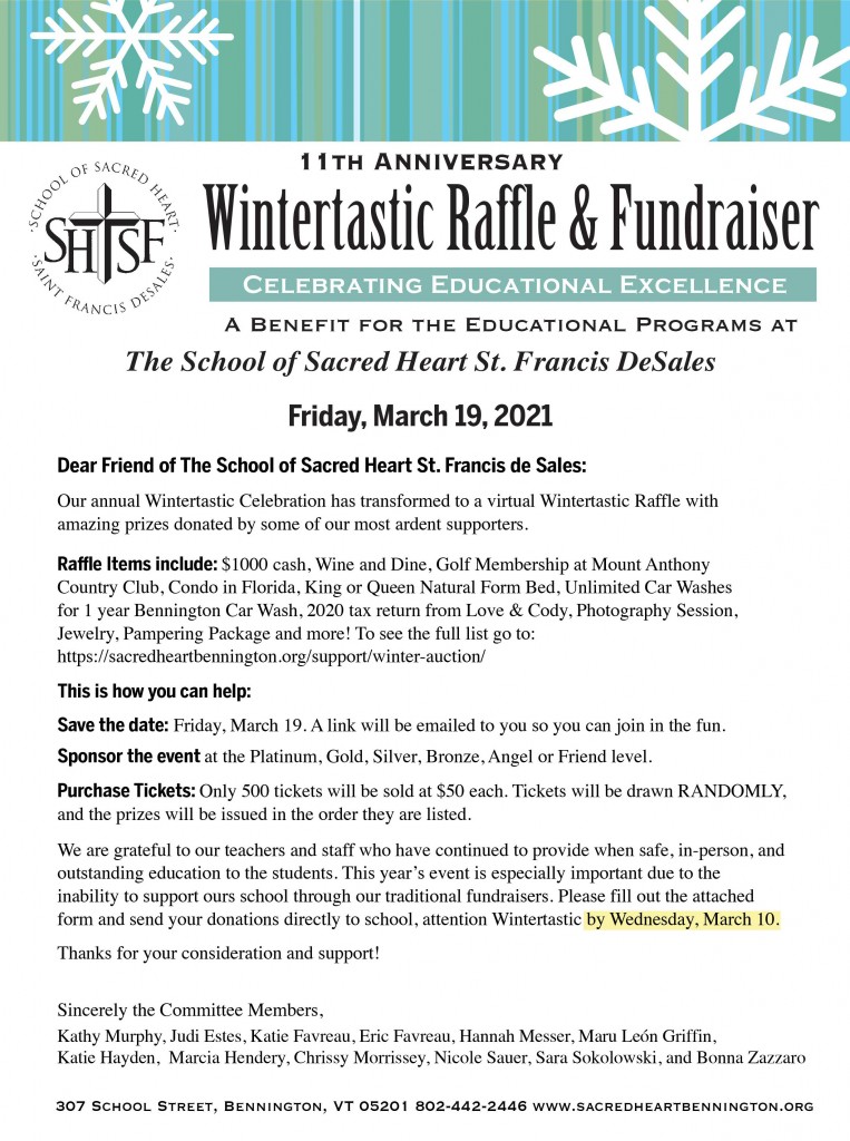 Wintertastic Raffle 2021