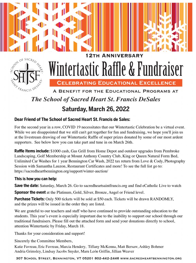 Wintertastic Raffle LETTER 2022