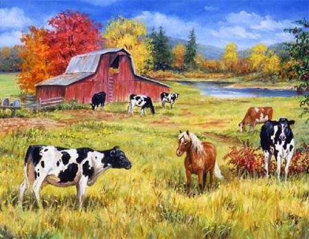 horse on a cow pasture